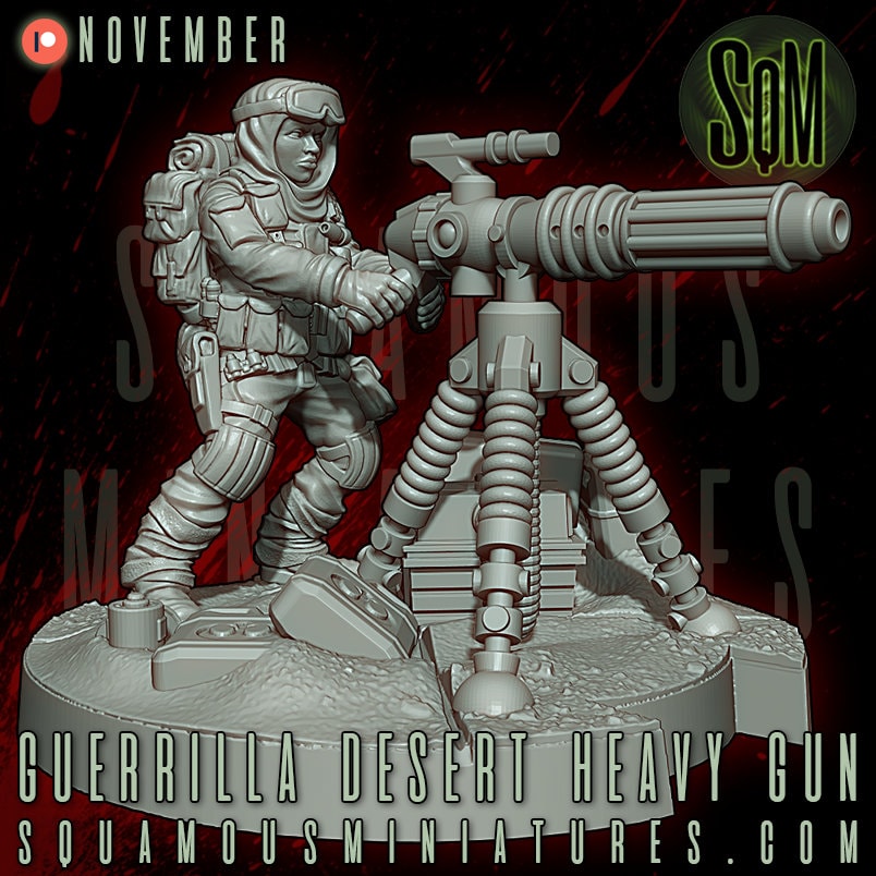 Guerrilla Desert Heavy Gun (Sculpted by Squamous Miniatures)