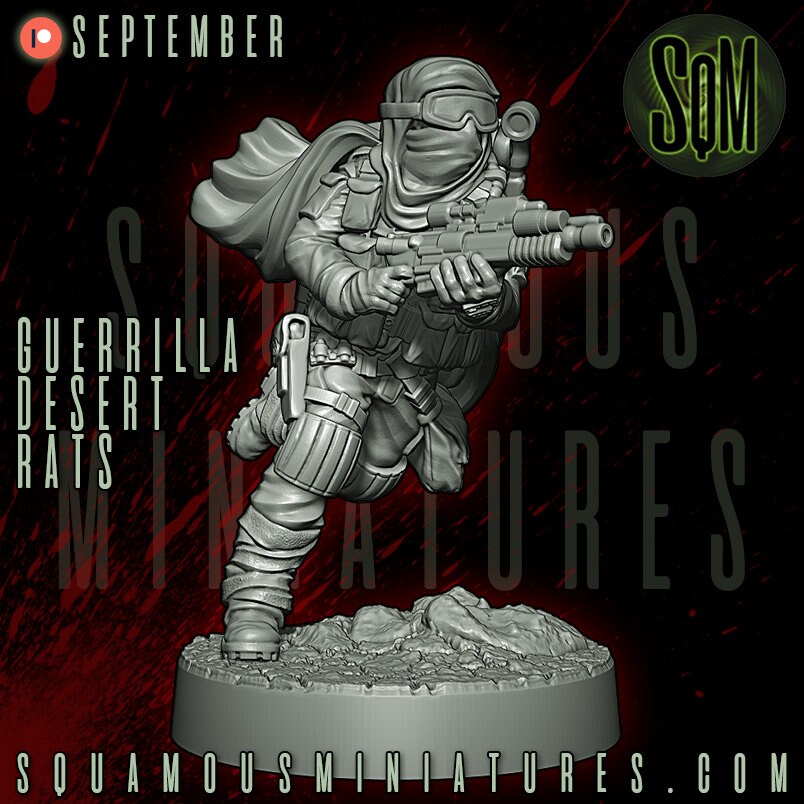 Guerrilla Desert Rats - set of 6 (Sculpted by Squamous Miniatures)