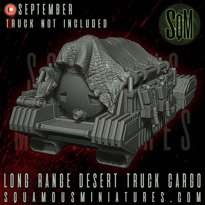 Long Range Desert Truck Cargo -2 parts (truck not included) (Sculpted by Squamous Miniatures)