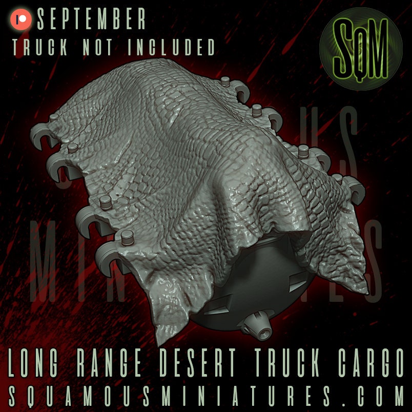 Long Range Desert Truck Cargo -2 parts (truck not included) (Sculpted by Squamous Miniatures)