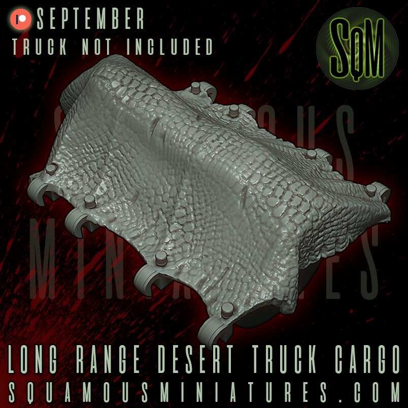 Long Range Desert Truck Cargo -2 parts (truck not included) (Sculpted by Squamous Miniatures)