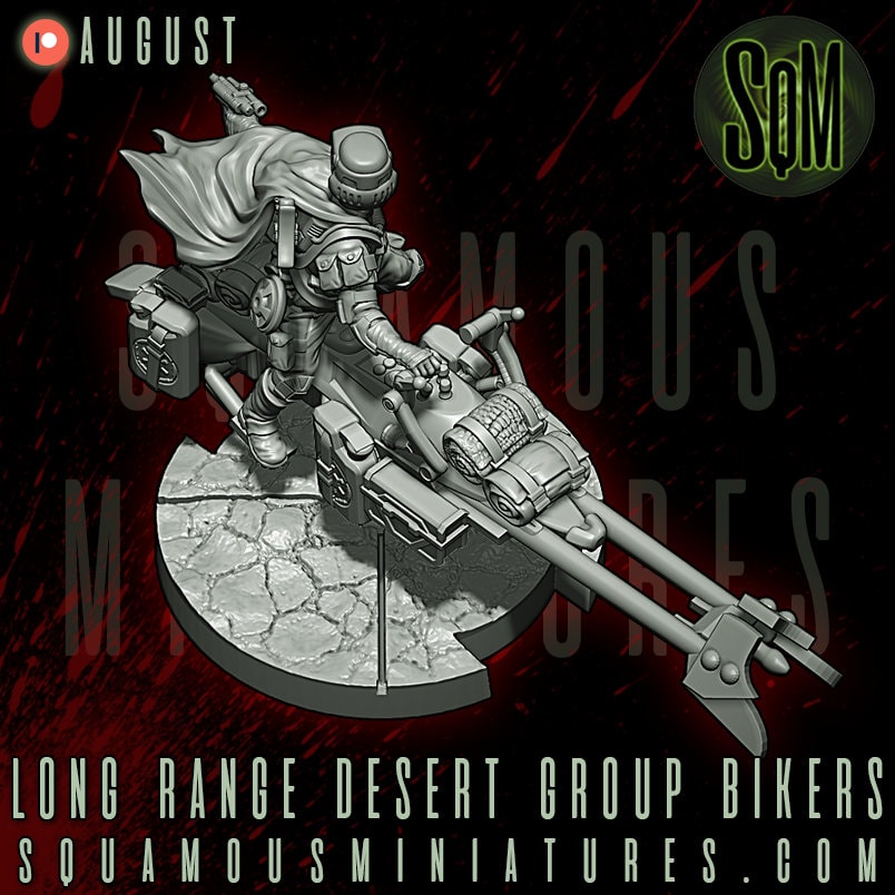 Long Range Desert Group Bikers (3) (Sculpted by Squamous Miniatures)