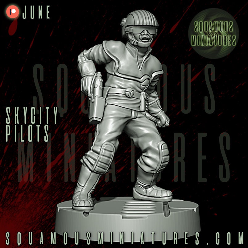 Sky City Pilots - set of 8 (Sculpted by Squamous Miniatures)