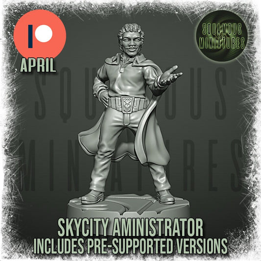 Sky City Administrator (pose 1) (Sculpted by Squamous Miniatures)