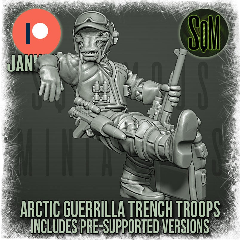 Arctic Guerilla Trench Gun (Sculpted by Squamous Miniatures)