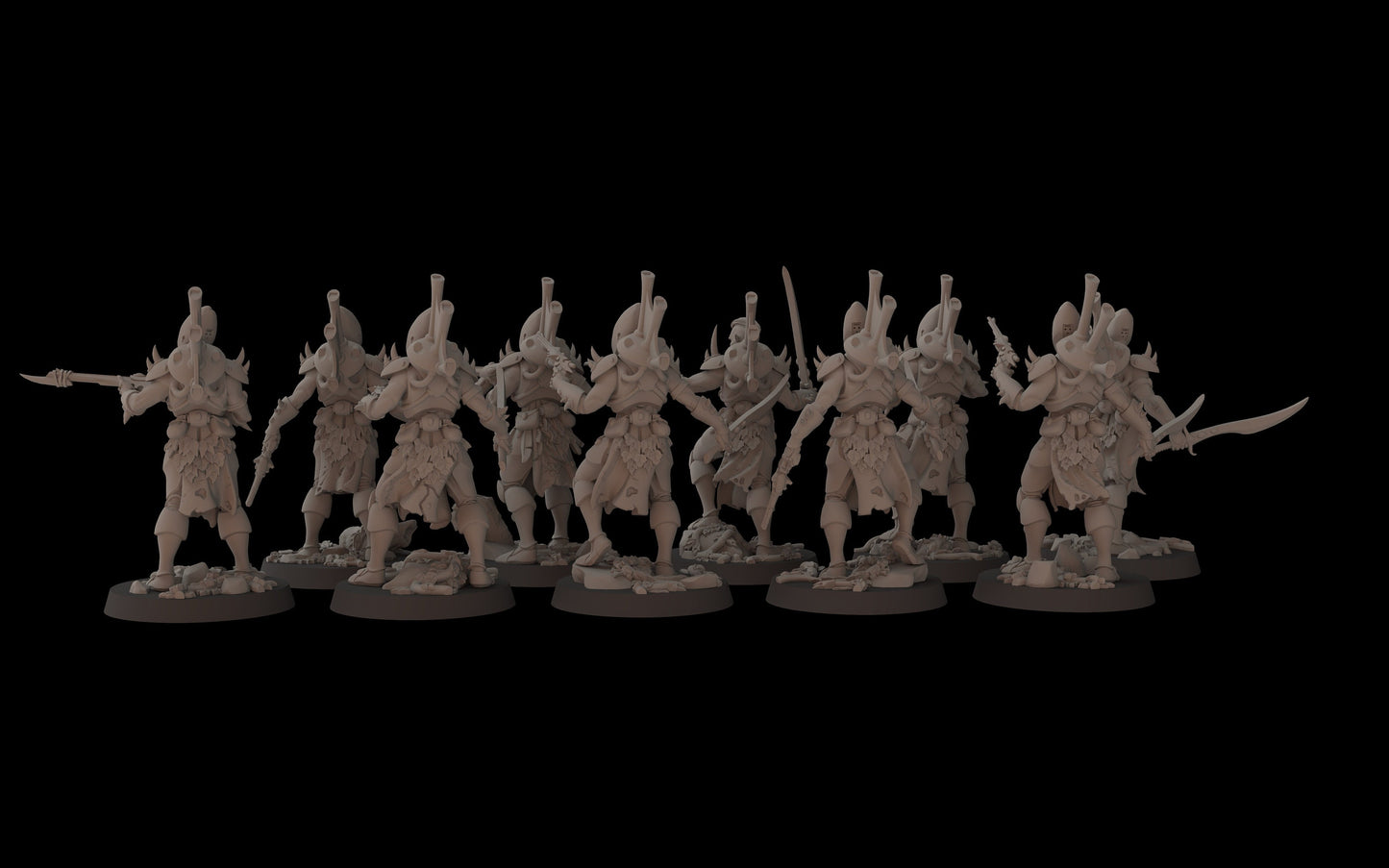 Aeterni Primeval Assault Troops - set of 10 (Sculpted by Fantasy Cult Miniatures)
