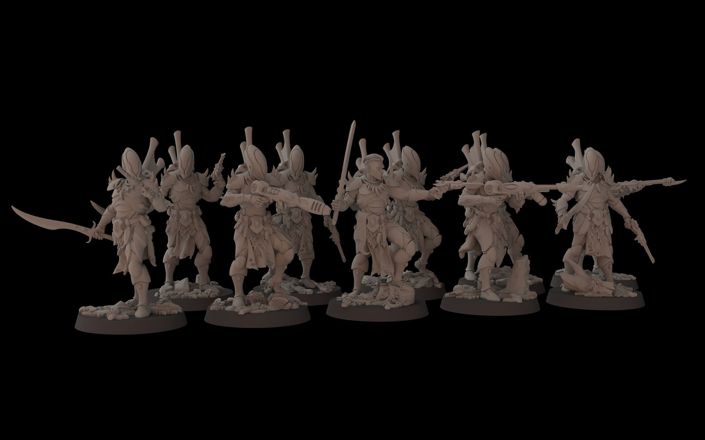 Aeterni Primeval Assault Troops - set of 10 (Sculpted by Fantasy Cult Miniatures)