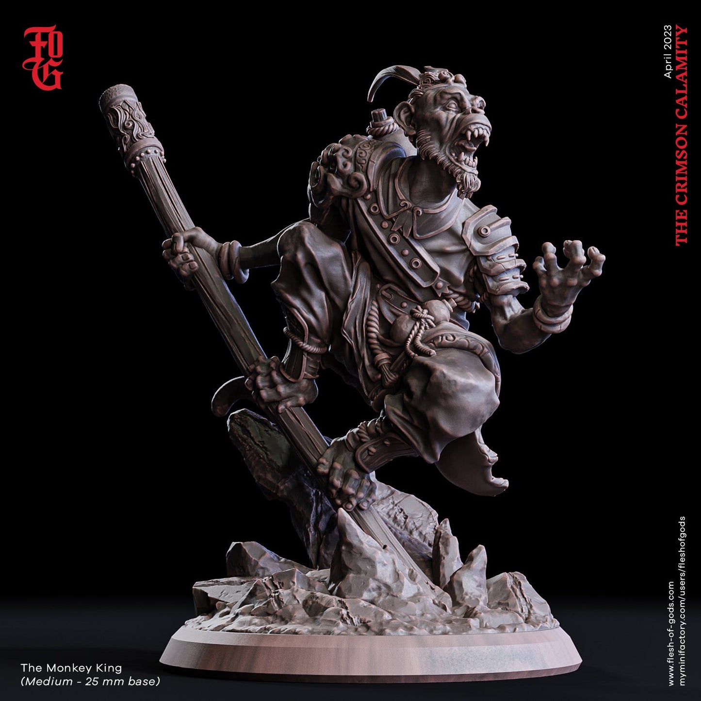 Monkey King - The Crimson Calamity (sculpted by Flesh of Gods miniatures)
