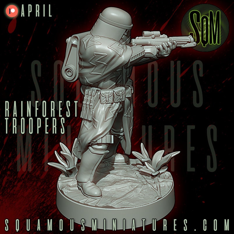 Rainforest Troopers - Set of 9 (Sculpted by Squamous Miniatures)