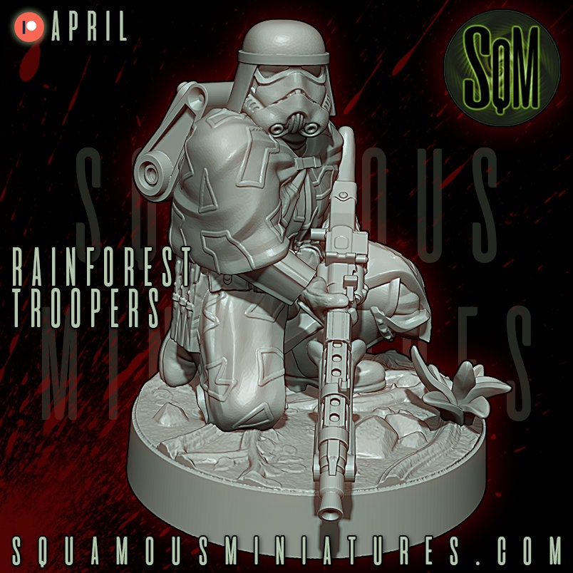 Rainforest Troopers - Set of 9 (Sculpted by Squamous Miniatures)