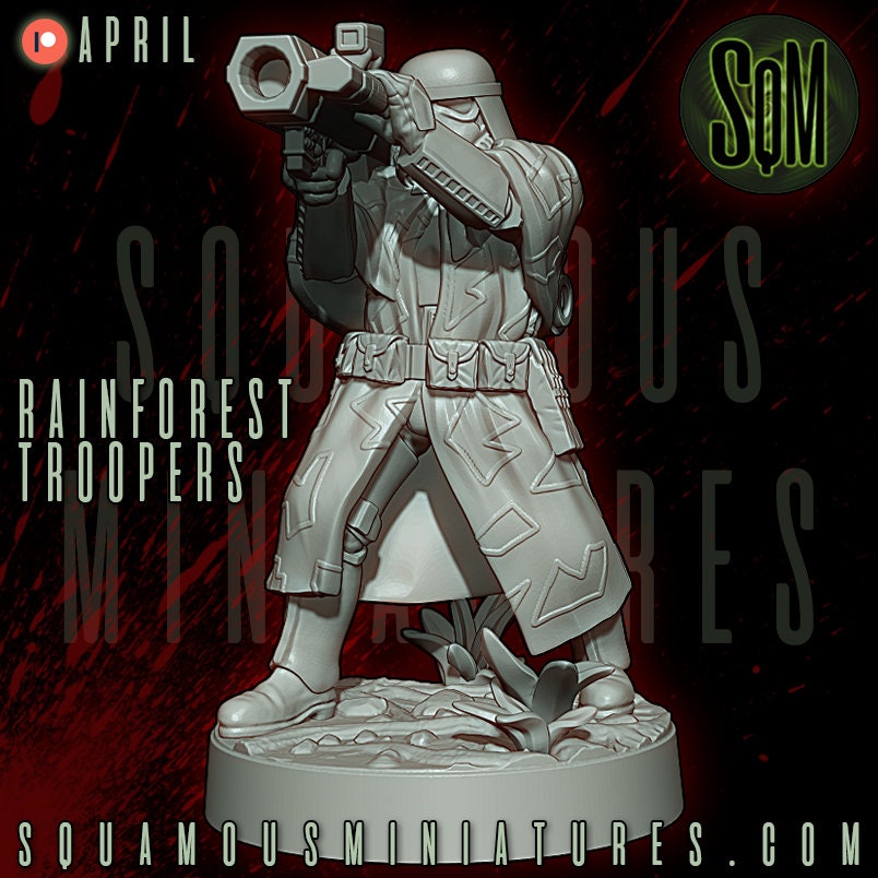 Rainforest Troopers - Set of 9 (Sculpted by Squamous Miniatures)