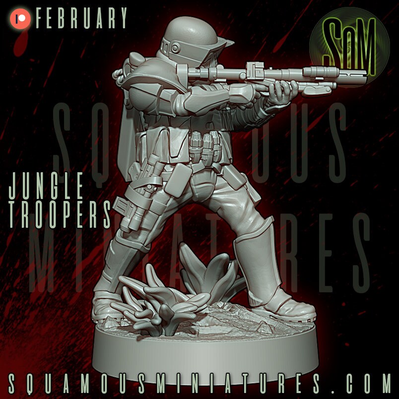 Jungle Troopers - Set of 6 (Sculpted by Squamous Miniatures)