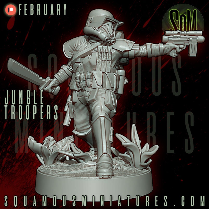 Jungle Troopers - Set of 6 (Sculpted by Squamous Miniatures)