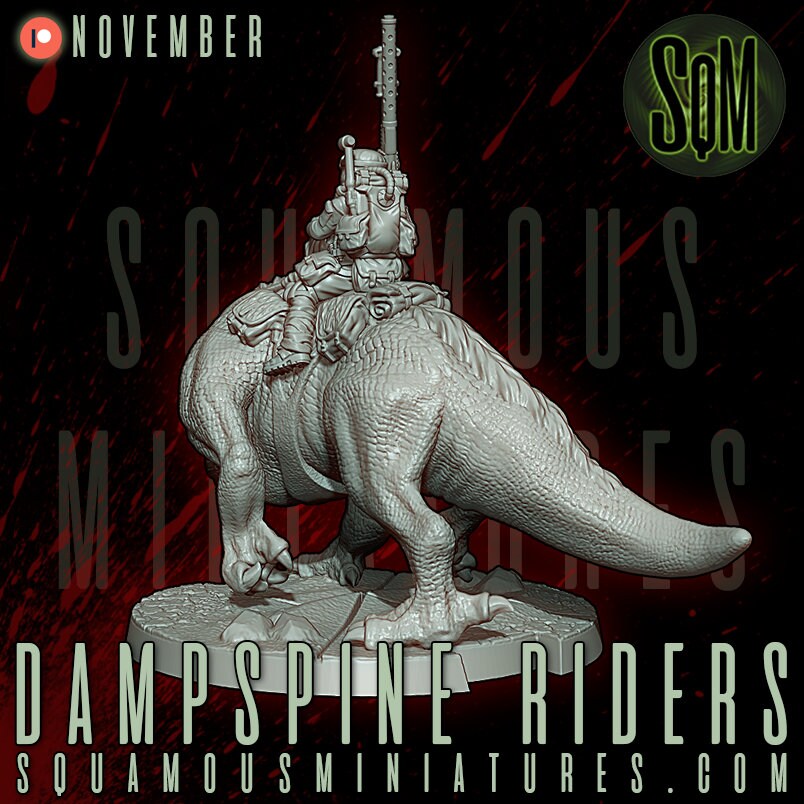 Dampsine Rider (2) (Sculpted by Squamous Miniatures)