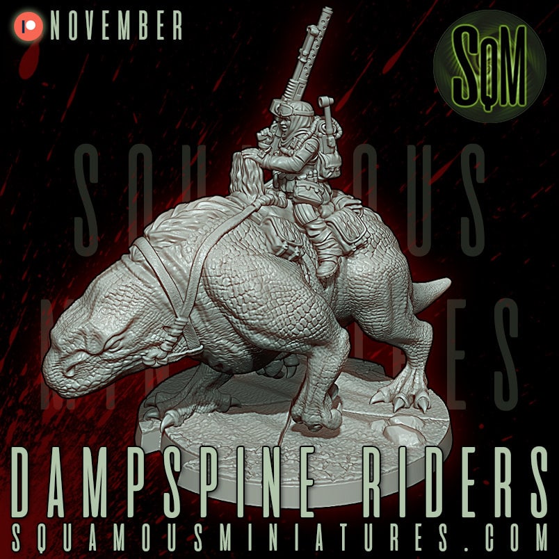 Dampsine Rider (2) (Sculpted by Squamous Miniatures)
