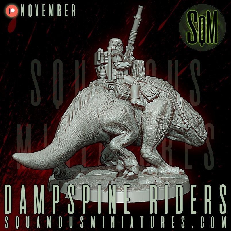 Dampsine Rider (2) (Sculpted by Squamous Miniatures)