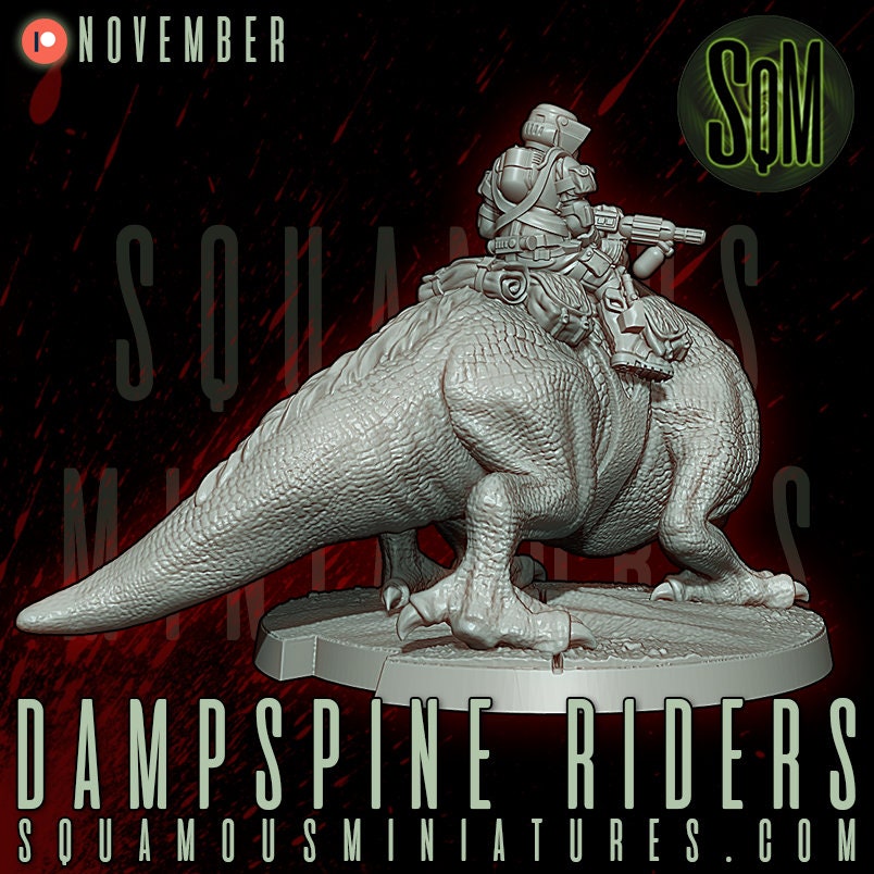 Dampsine Rider (3) (Sculpted by Squamous Miniatures)