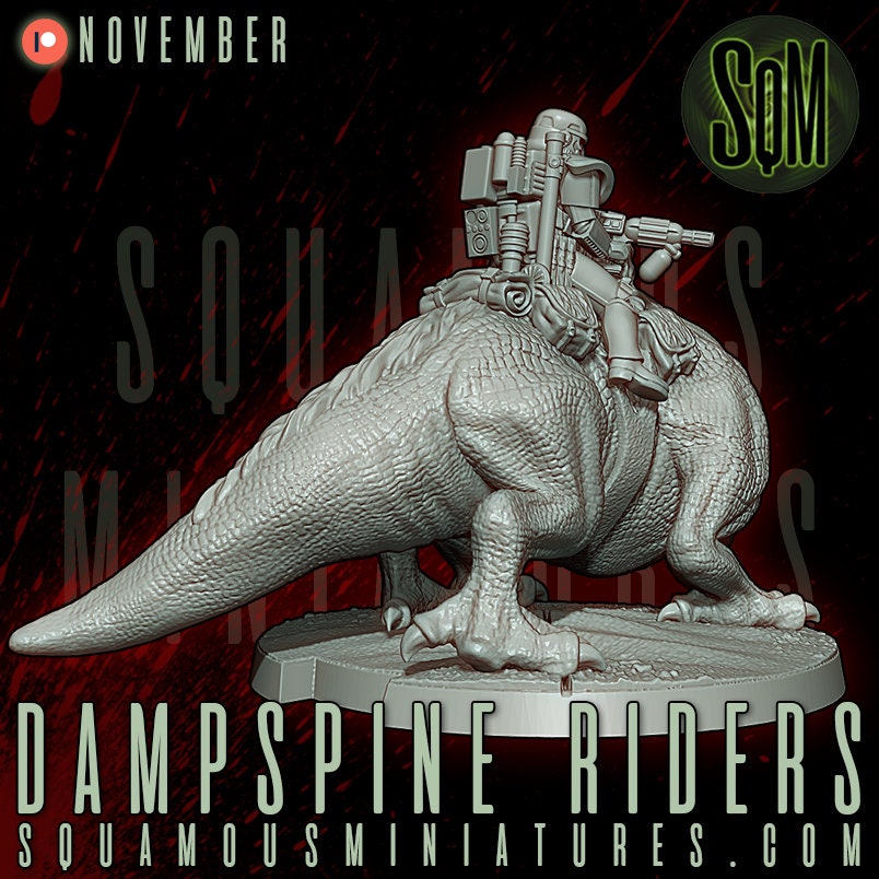 Dampsine Rider (3) (Sculpted by Squamous Miniatures)