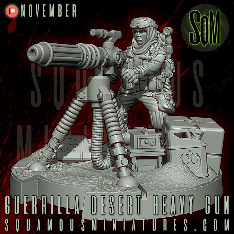 Guerrilla Desert Heavy Gun (Sculpted by Squamous Miniatures)