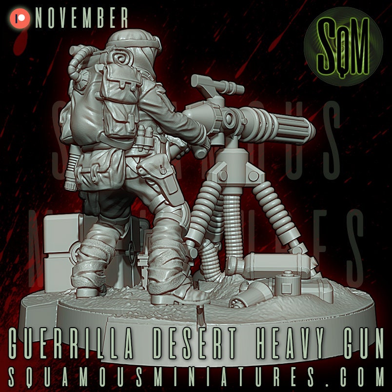 Guerrilla Desert Heavy Gun (Sculpted by Squamous Miniatures)