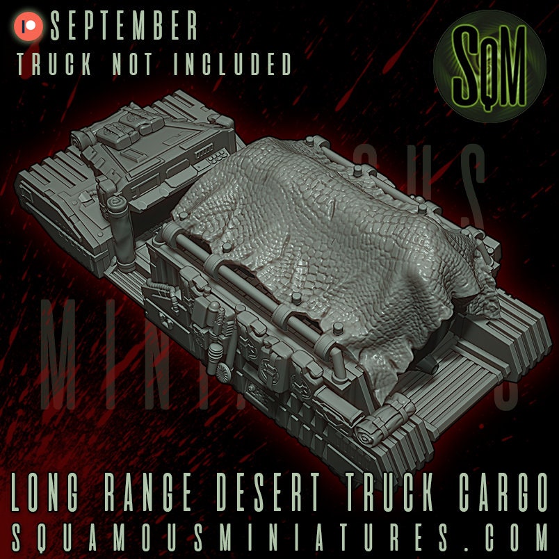 Long Range Desert Truck Cargo -2 parts (truck not included) (Sculpted by Squamous Miniatures)