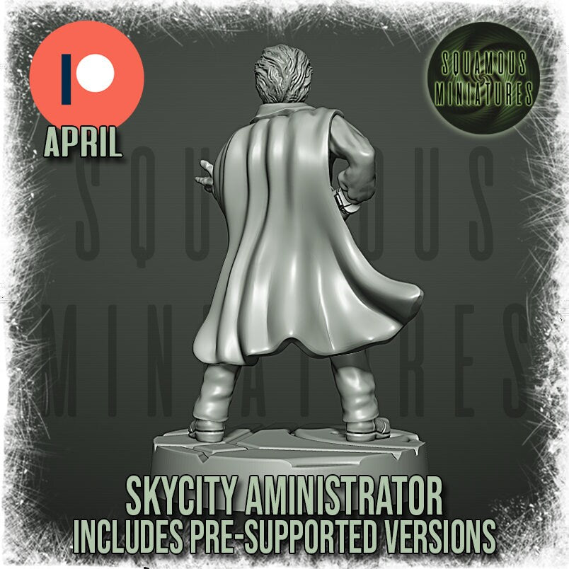 Sky City Administrator (pose 1) (Sculpted by Squamous Miniatures)