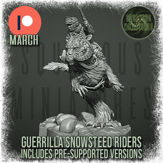Guerrilla Snowsteed Rider (1) (Sculpted by Squamous Miniatures)
