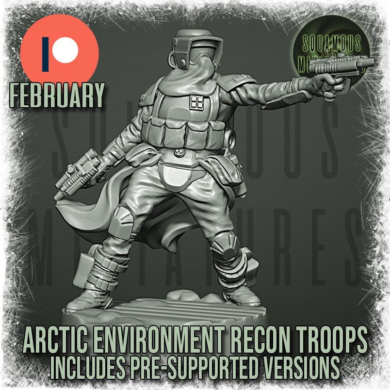 Arctic Environment Recon Troopers - Set of 8 (Sculpted by Squamous Miniatures)