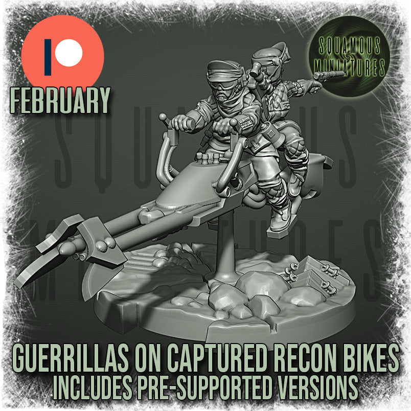 Arctic Guerrillas on Captured Recon Bike (1) (Sculpted by Squamous Miniatures)