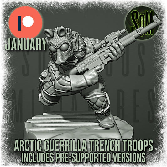 Arctic Guerilla Trench Troops (male) - Set of 6 (Sculpted by Squamous Miniatures)