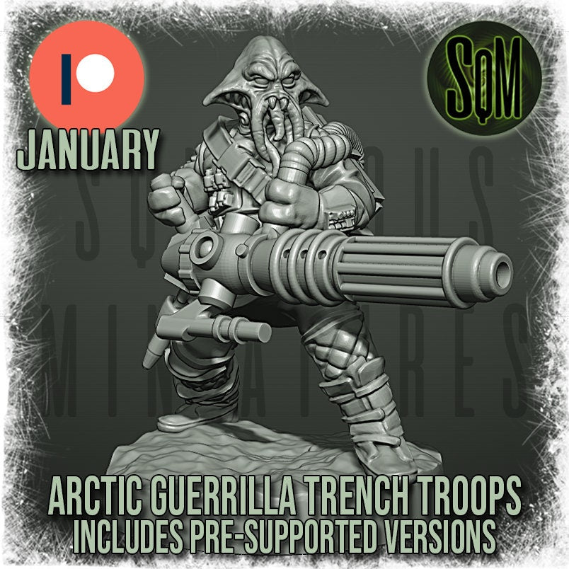 Arctic Guerilla Trench Troops (male) - Set of 6 (Sculpted by Squamous Miniatures)