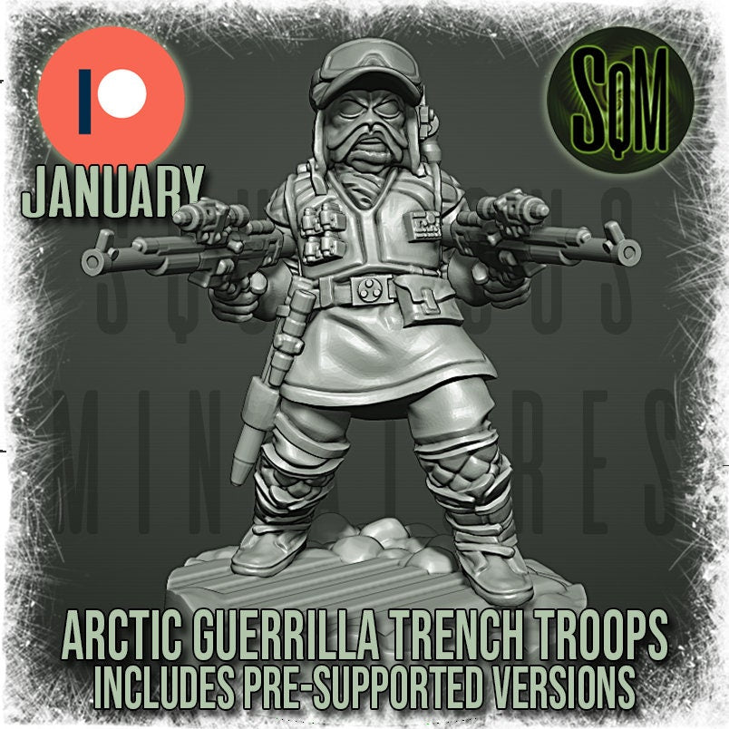 Arctic Guerilla Trench Troops (male) - Set of 6 (Sculpted by Squamous Miniatures)