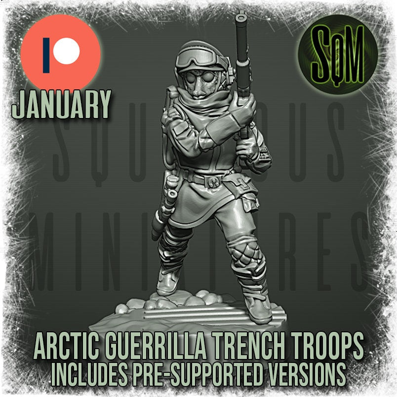 Arctic Guerilla Trench Troops (female) - Set of 6 (Sculpted by Squamous Miniatures)