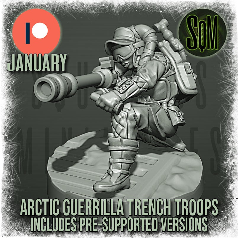 Arctic Guerilla Trench Troops (female) - Set of 6 (Sculpted by Squamous Miniatures)
