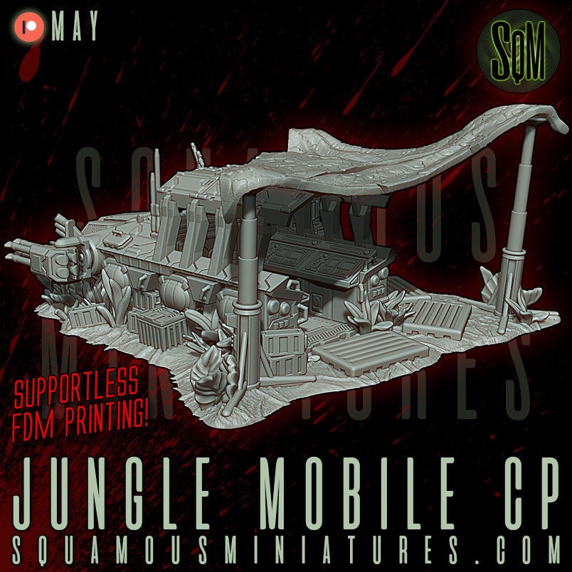 Jungle Mobile Command Point Terrain (Sculpted by Squamous Miniatures)