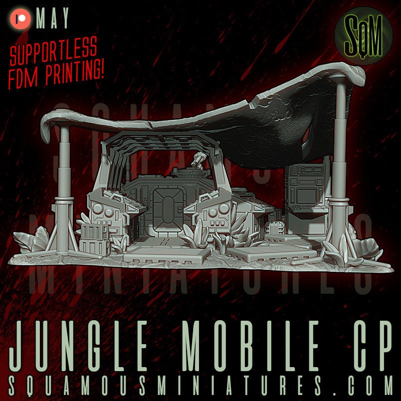 Jungle Mobile Command Point Terrain (Sculpted by Squamous Miniatures)