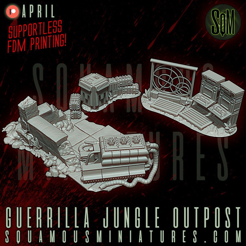 Guerrilla Jungle Outpost (Sculpted by Squamous Miniatures)