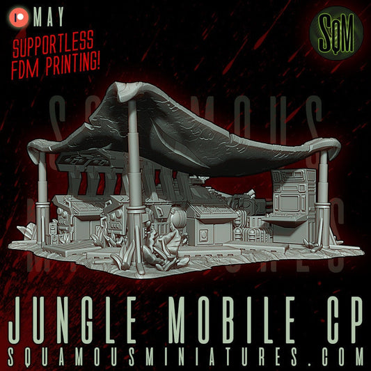 Jungle Mobile Command Point Terrain (Sculpted by Squamous Miniatures)