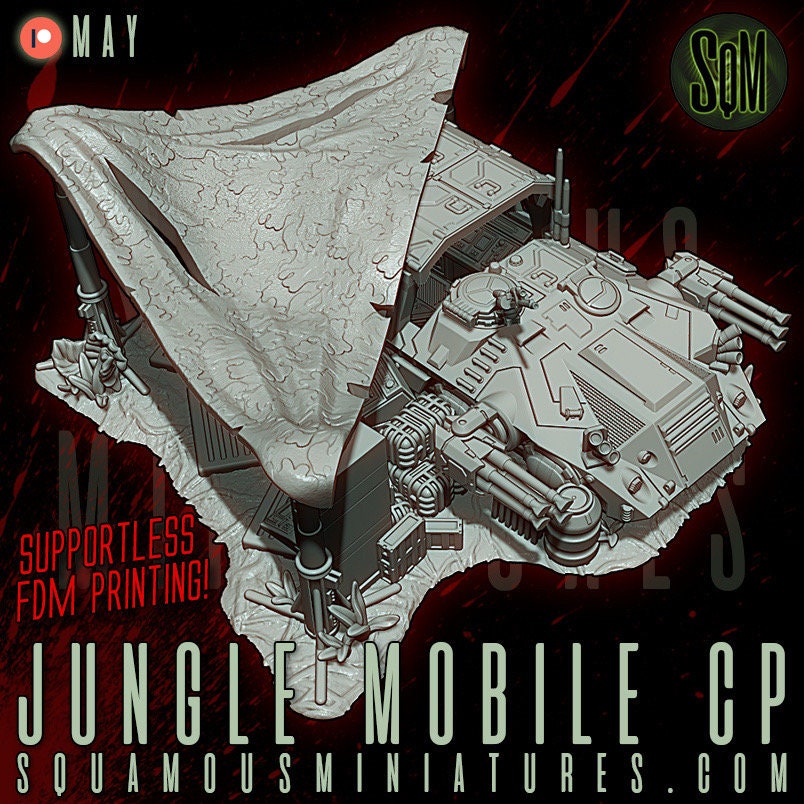 Jungle Mobile Command Point Terrain (Sculpted by Squamous Miniatures)
