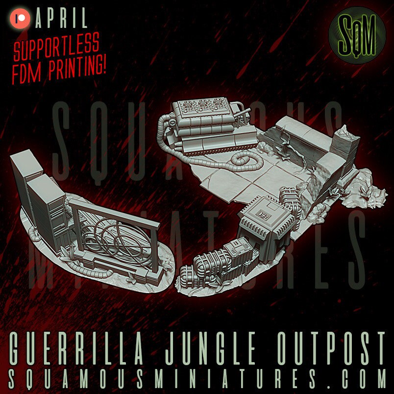 Guerrilla Jungle Outpost (Sculpted by Squamous Miniatures)