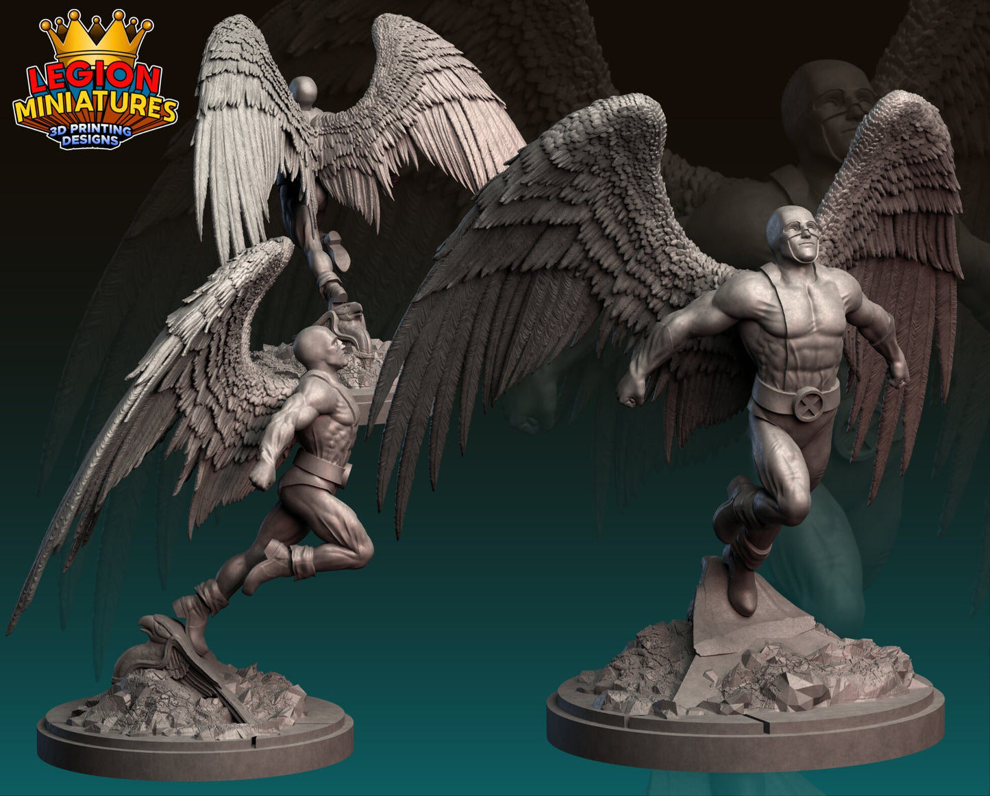 Angel Fan-Art 40mm Miniature (Sculpted by Legion Miniatures) (Crisis Protocol Proxy/Alternative)