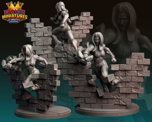 She-Hulk Fan-Art 40mm Miniature (Sculpted by Legion Miniatures) (Crisis Protocol Proxy/Alternative)
