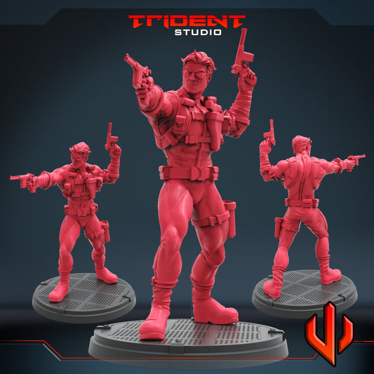 Classic Nick Fury (Fan art sculpted by Trident Studio) (Crisis Protocol Proxy/Alternative)