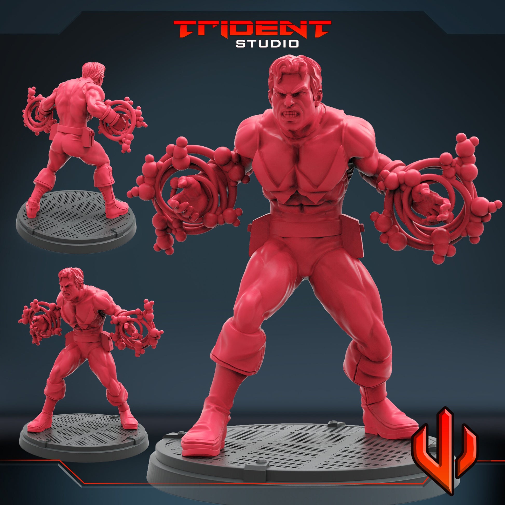 Classic Wonder Man (Fan art sculpted by Trident Studio) (Crisis Protocol Proxy/Alternative)