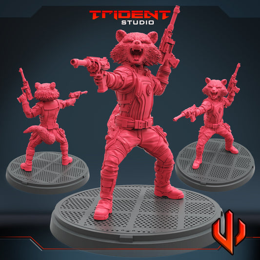 Rocket Vol 3 (Fan art sculpted by Trident Studio) (Crisis Protocol Proxy/Alternative)