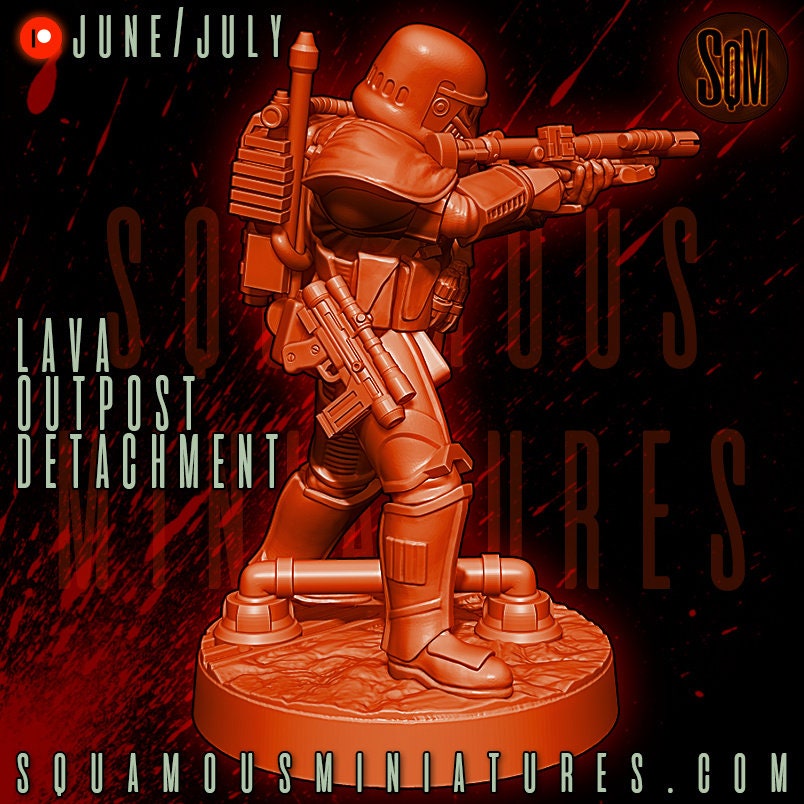Lava Outpost Detachment - Set of 8 (Sculpted by Squamous Miniatures)