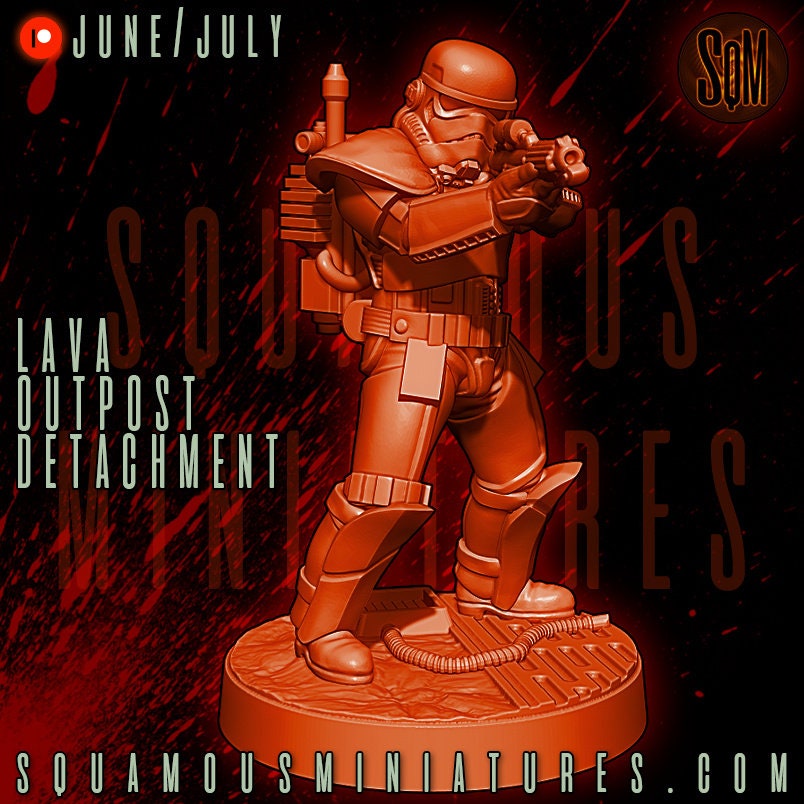 Lava Outpost Detachment - Set of 8 (Sculpted by Squamous Miniatures)