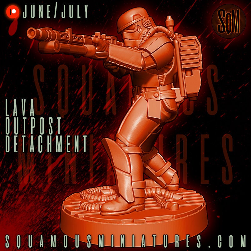 Lava Outpost Detachment - Set of 8 (Sculpted by Squamous Miniatures)