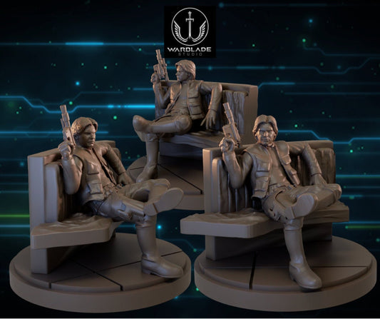 Han Solo (seated) - Fan Art (sculpted by Warblade Studios)