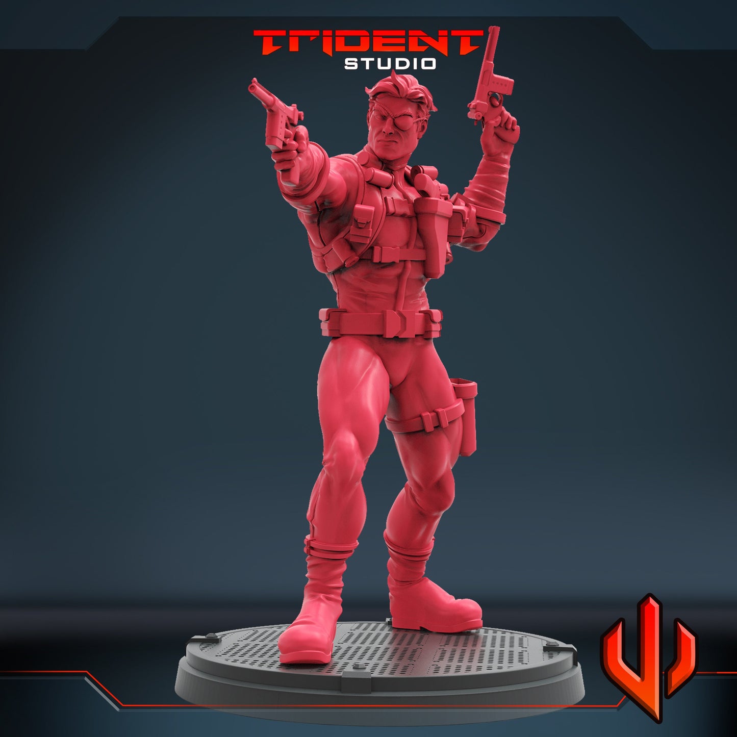 Classic Nick Fury (Fan art sculpted by Trident Studio) (Crisis Protocol Proxy/Alternative)